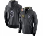 New York Giants #8 Daniel Jones Stitched Black Anthracite Salute to Service Player Performance Hoodie