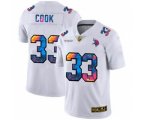 Minnesota Vikings #33 Dalvin Cook White Multi-Color 2020 Football Crucial Catch Limited Football Jersey