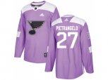 Adidas St. Louis Blues #27 Alex Pietrangelo Purple Authentic Fights Cancer Stitched NHL Jersey