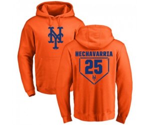 New York Mets #25 Adeiny Hechavarria Orange RBI Pullover Hoodie
