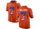 2016 US Flag Fashion Clemson Tigers Mike Williams #7 College Football Limited Jersey - Orange