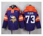 Minnesota Vikings #73 Sharrif Floyd Purple Player Pullover NFL Hoodie