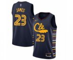 Cleveland Cavaliers #23 LeBron James Swingman Navy Basketball Jersey - 2019-20 City Edition