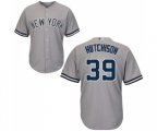 New York Yankees #39 Drew Hutchison Replica Grey Road Baseball Jersey