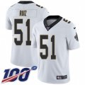 New Orleans Saints #51 Cesar Ruiz White Stitched NFL 100th Season Vapor Untouchable Limited Jersey