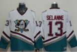 Anaheim Ducks #13 Teemu Selanne White CCM Throwback Stitched Hockey Jersey