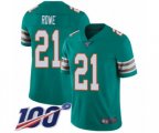 Miami Dolphins #21 Eric Rowe Aqua Green Alternate Vapor Untouchable Limited Player 100th Season Football Jersey