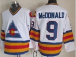 Colorado Avalanche #9 Lanny McDonald White CCM Throwback Stitched Hockey Jersey