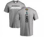 Jacksonville Jaguars #4 Josh Lambo Ash Backer T-Shirt