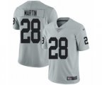 Oakland Raiders #28 Doug Martin Limited Silver Inverted Legend Football Jersey