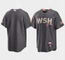 Washington Nationals Blank 2022 Grey City Connect Cherry Blossom Cool Base Stitched Jersey