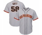 San Francisco Giants #58 Trevor Gott Replica Grey Road Cool Base Baseball Player Jersey