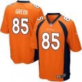 Denver Broncos #85 Virgil Green Game Orange Team Color NFL Jersey