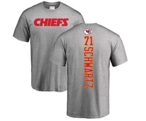 Kansas City Chiefs #71 Mitchell Schwartz Ash Backer T-Shirt