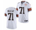 Cleveland Browns #71 Jedrick Wills Jr. 2021 White 75th Anniversary Patch Vapor Untouchable Limited Stitched Football Jersey