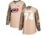 Carolina Hurricanes #74 Jaccob Slavin Camo Authentic 2017 Veterans Day Stitched NHL Jersey