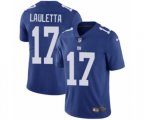 New York Giants #17 Kyle Lauletta Royal Blue Team Color Vapor Untouchable Limited Player NFL Jersey
