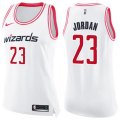 Women's Washington Wizards #23 Michael Jordan Swingman White Pink Fashion NBA Jersey