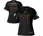 Women Miami Dolphins #21 Eric Rowe Game Black Fashion Football Jersey
