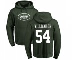 New York Jets #54 Avery Williamson Green Name & Number Logo Pullover Hoodie