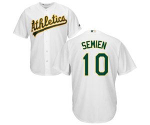 Oakland Athletics #10 Marcus Semien Replica White Home Cool Base Baseball Jersey