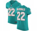 Miami Dolphins #22 T.J. McDonald Elite Aqua Green Team Color Football Jersey