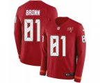 Tampa Bay Buccaneers #81 Antonio Brown Red Team Color Stitched NFL Limited Therma Long Sleeve Jersey