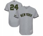 New York Yankees #24 Gary Sanchez Grey Memorial Day Authentic Collection Flex Base Baseball Jersey