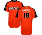 St. Louis Cardinals #18 Carlos Martinez Authentic Orange National League 2017 Baseball All-Star Baseball Jersey