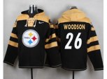 Pittsburgh Steelers #26 Rod Woodson Black Player Pullover NFL Hoodie