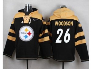 Pittsburgh Steelers #26 Rod Woodson Black Player Pullover NFL Hoodie