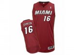 Miami Heat #16 James Johnson Authentic Red Alternate NBA Jersey