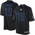 Indianapolis Colts #19 Johnny Unitas Limited Black Impact NFL Jersey