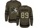 Adidas San Jose Sharks #89 Mikkel Boedker Green Salute to Service Stitched NHL Jersey
