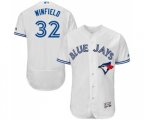 Toronto Blue Jays #32 Dave Winfield White Home Flex Base Authentic Collection Baseball Jersey