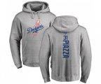 Los Angeles Dodgers #31 Mike Piazza Ash Backer Pullover Hoodie