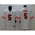 San Francisco 49ers #5 Trey Lance White Nike Scarlet Player Limited Jersey