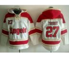 Los Angeles Angels Of Anaheim #27 Mike Trout White Sawyer Hooded Sweatshirt Baseball Hoodie