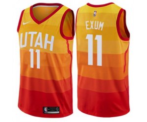 Utah Jazz #11 Dante Exum Swingman Orange NBA Jersey - City Edition