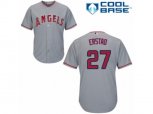 Los Angeles Angels of Anaheim #27 Darin Erstad Replica Grey Road Cool Base MLB Jersey