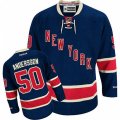New York Rangers #50 Lias Andersson Authentic Navy Blue Third NHL Jersey