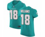 Miami Dolphins #18 Preston Williams Aqua Green Team Color Vapor Untouchable Elite Player Football Jersey