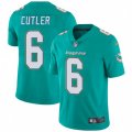 Miami Dolphins #6 Jay Cutler Aqua Green Team Color Vapor Untouchable Limited Player NFL Jersey