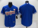 Los Angeles Dodgers Blank Rainbow Blue Mexico Cool Base Nike Jersey
