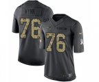 New England Patriots #76 Isaiah Wynn Limited Black 2016 Salute to Service Football Jersey