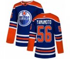 Edmonton Oilers #56 Kailer Yamamoto Premier Royal Blue Alternate NHL Jersey