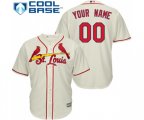 St. Louis Cardinals Customized Replica Cream Alternate Cool Base Baseball Jersey