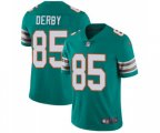 Miami Dolphins #85 A.J. Derby Aqua Green Alternate Vapor Untouchable Limited Player Football Jersey