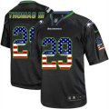 Seattle Seahawks #29 Earl Thomas III Elite Black USA Flag Fashion NFL Jersey