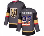 Vegas Golden Knights #27 Shea Theodore Authentic Gray USA Flag Fashion NHL Jersey